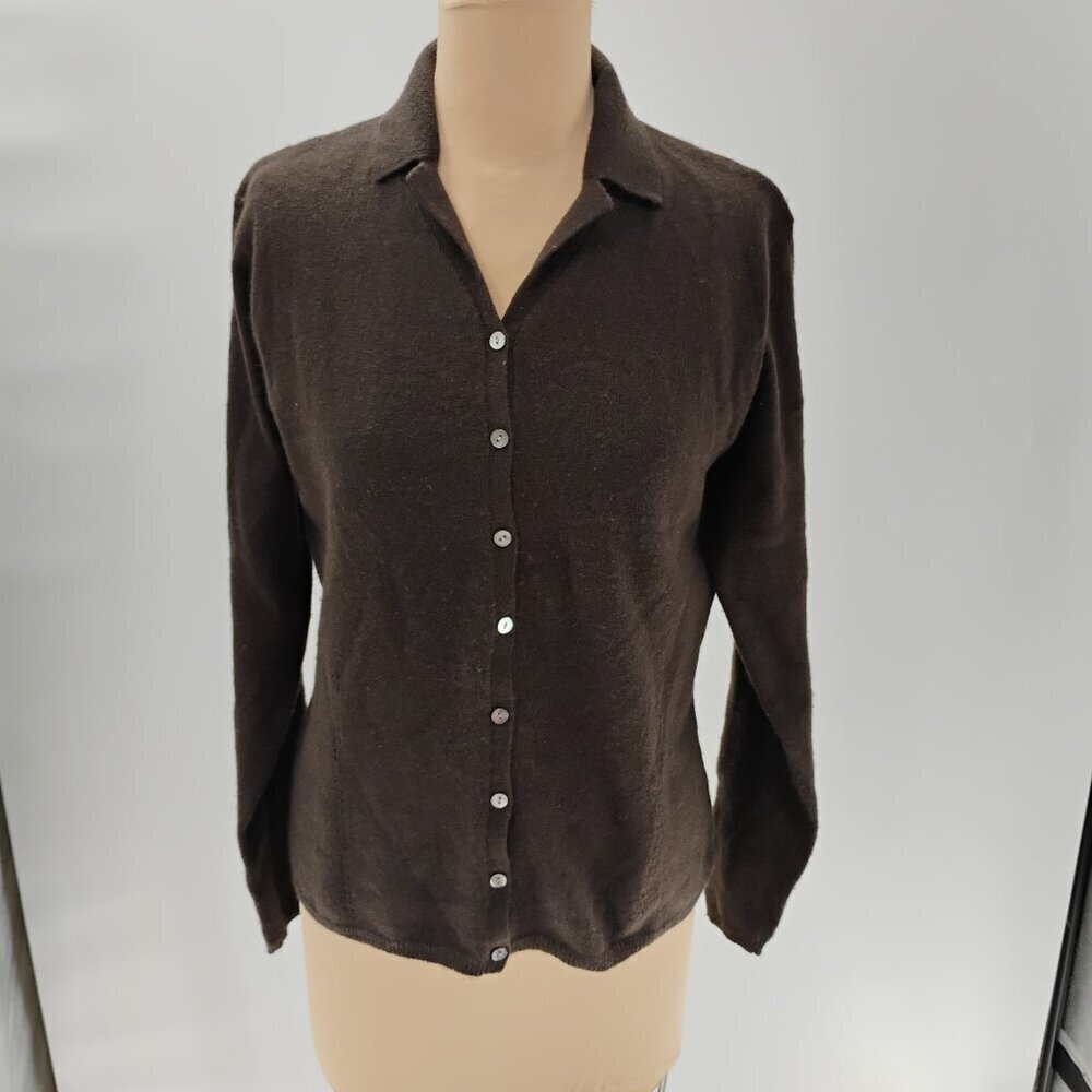 Lord & Taylor Brown Suede Lady's Shirt Size S‎